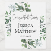 Eukalyptus Wedding Weinetikett (Einzelnes Label)