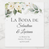 Eukalyptus Wedding Weinetikett (Einzelnes Label)