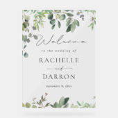 Eukalyptus Wedding Welcome Acrylschild (Vorderseite)