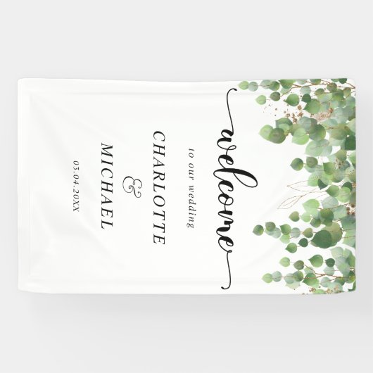 Eukalyptus Wedding Welcome Banner (Horizontal)