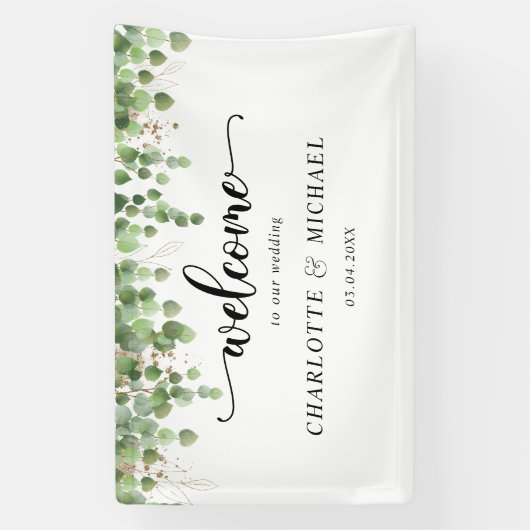 Eukalyptus Wedding Welcome Banner (Vertikal)