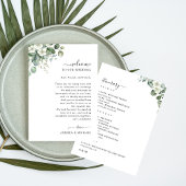Eukalyptus Wedding Welcome Letter Itinerary Card Einladung