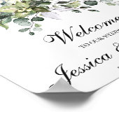 Eukalyptus Wedding Welcome Poster-Zeichen Poster (Ecke)