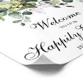 Eukalyptus Wedding Welcome Poster-Zeichen Poster (Ecke)