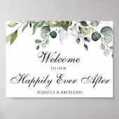 Eukalyptus Wedding Welcome Poster-Zeichen Poster (Vorne)