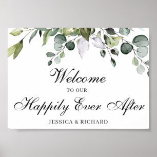 Eukalyptus Wedding Welcome Poster-Zeichen Poster