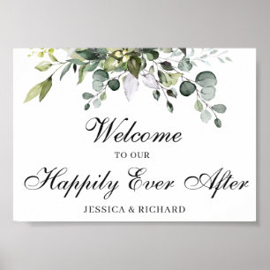 Eukalyptus Wedding Welcome Poster-Zeichen Poster
