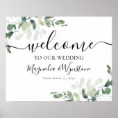 Eukalyptus Wedding Welcome Sign Poster (Vorne)