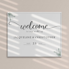 Eukalyptus Wedding Welcome Sign Poster