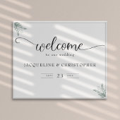 Eukalyptus Wedding Welcome Sign Poster