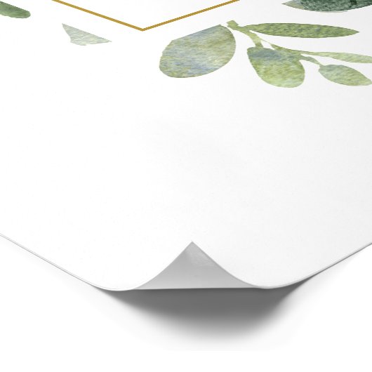 Eukalyptus Wedding Welcome Sign Poster (Ecke)
