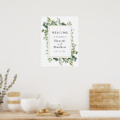 Eukalyptus Wedding Welcome Sign Poster (Küche)