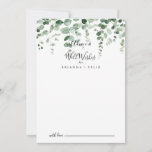 Eukalyptus Wedding Well Wwünscht Ratschläge Karte<br><div class="desc">Diese Eukalyptus Hochzeit auch wünscht Ratschlag Karte ist perfekt für eine einfache Hochzeit. Das Design bietet Aquarellfarben handgezeichnet elegante botanische Eukalyptuszweige und Blätter. Diese Karten sind ideal für Hochzeiten, Brautparty, Babydusche, Graduiertenfest u.v.m. Personalisieren Sie die Karten mit den Namen der Braut und Bräutigam, den Eltern, die Sie werden oder Absolvent....</div>