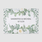 Eukalyptus Wedding White Floral Watercolor Seidenpapier (Vorderseite)