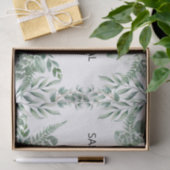 Eukalyptus Wedding White Floral Watercolor Seidenpapier (Geschenk)