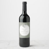 Eukalyptus Wedding Wine Bottle Label Weinetikett (Vorderseite)