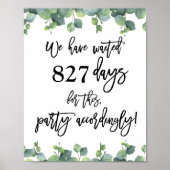 Eukalyptus Wedding wir warten Poster (Vorne)