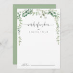 Eukalyptus Wedding Words of Wisdom Advice Card Hinweiskarte<br><div class="desc">Diese Eukalyptus-Trauung Worte der Weisheitsratenkarte ist perfekt für eine moderne Hochzeit. Das Design ist mit Aquarellfarben handgezeichnet eleganten botanischen Eukalyptuszweigen und Blätter, die geometrische Rahmen schmücken. Diese Karten sind ideal für Hochzeiten, Brautparty, Babydusche, Graduiertenfest u.v.m. Personalisieren Sie die Karten mit den Namen der Braut und Bräutigam, den Eltern, die Sie...</div>