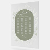 Eukalyptus Wedding Wreath Seating Chart Grn ID901 Acrylschild (Winkel)