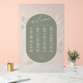 Eukalyptus Wedding Wreath Seating Chart Grn ID901 Acrylschild (Hochzeit)