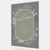 Eukalyptus Wedding Wreath Welcome Grn ID901 Acrylschild (Winkel)