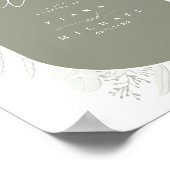 Eukalyptus Wedding Wreath Welcome Grn ID901 Poster (Ecke)