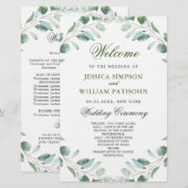 Eukalyptus Wedding Zeremony Program (Vorne/Hinten)