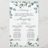 Eukalyptus Wedding Zeremony Program (Rückseite)