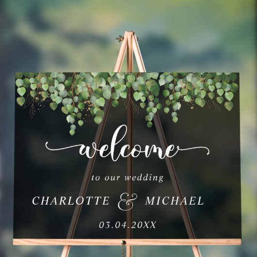 Eukalyptus Weddings Acrylschild (Neutral)