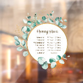 Eukalyptus-Weichzeichner für Wasserfarben - Öffnun Fensteraufkleber (Blatt 2)