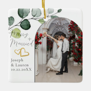 Eukalyptus-Weihnachten Fröhlich Verheiratet Keramikornament