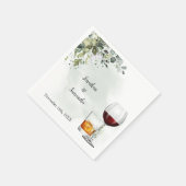 Eukalyptus-Wein- & Bourbon-Hochzeit Serviette (Ecke)