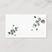 Eukalyptus Weinkarte Brautparty der Tombola Platzkarte (Rückseite)