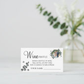 Eukalyptus Weinkarte Brautparty der Tombola Platzkarte (Stehend Vorderseite)