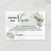 Eukalyptus Weinkarte Platzkarte (Rückseite)