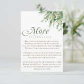 Eukalyptus Weitere Informationen zum Hochzeitsfest Begleitkarte (Stehend Vorderseite)