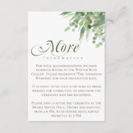 Eukalyptus Weitere Informationen zum Hochzeitsfest Begleitkarte