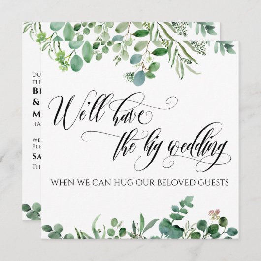 Eukalyptus, wenn wir Sie mit einer verspäteten Hoc Einladung (Vorne/Hinten)