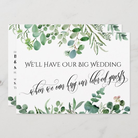 Eukalyptus, wenn wir Sie mit einer verspäteten Hoc Einladung (Vorne/Hinten)