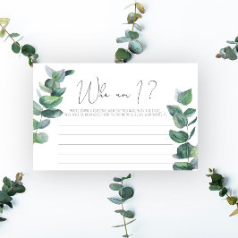 Eukalyptus - Wer bin ich Brautparty Briefpapier