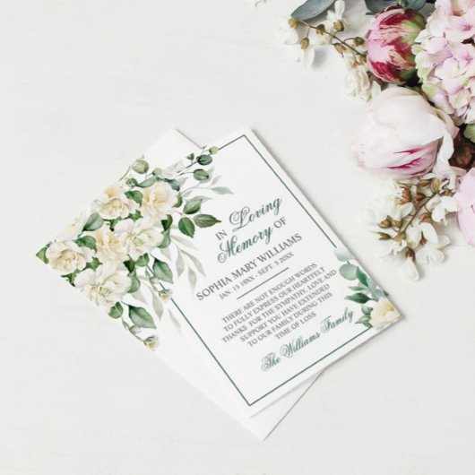 Eukalyptus White Beileid Memory Danke Karte