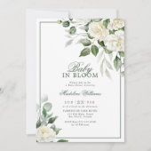 Eukalyptus White Blume Baby in Blütendusche Einladung (Vorderseite)