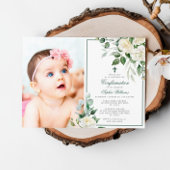 Eukalyptus White Blume Foto Girl Confirmation Einladung