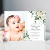 Eukalyptus White Blume Foto Girl Confirmation Einladung