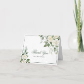Eukalyptus White Blume Hochzeit Dankeschön Karte (Vorderseite)