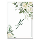 Eukalyptus White Blume Hochzeit Tischnummer (Vorderseite)