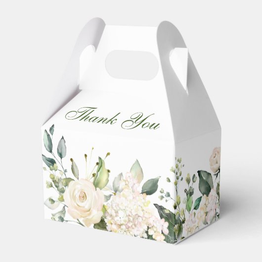 Eukalyptus White Blush Hydrangea Geschenkschachtel (Vorderseite)
