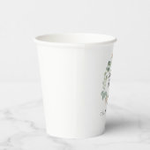 Eukalyptus White Floral Brautparty Cups Pappbecher (Rechts)