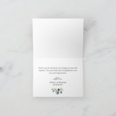 Eukalyptus White Roses Bloral Dankeskarte (Innenseite)