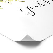 Eukalyptus White Roses Blumenschildkröte Poster (Ecke)